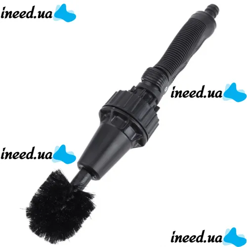 Rotating Car Brush Hose Nozzle Brush Hero for Car, Home, Garden Cleaning, Universal Car Wash Brush with Nozzles Black