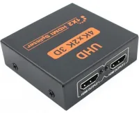 Bidirectional Switch Video Splitter Splitter 1x2 OEM HVS01 to 2 HDMI Ports with 4K, 2K Support, Active Splitter 48512 Black