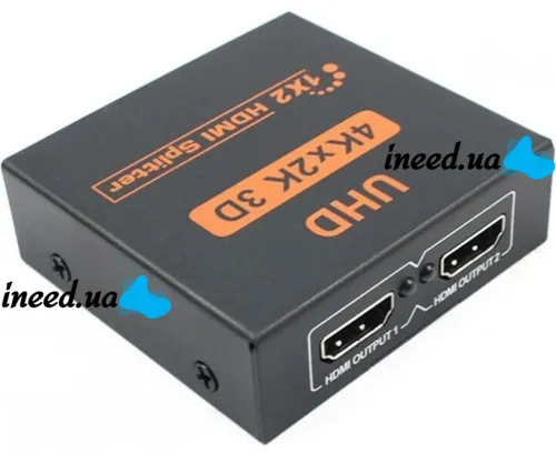 Bidirectional Switch Video Splitter Splitter 1x2 OEM HVS01 to 2 HDMI Ports with 4K, 2K Support, Active Splitter 48512 Black