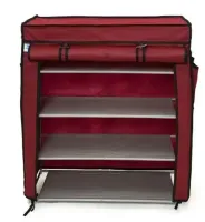 Складна тканинна Полиця шафа для зберігання взуття Shoe Cabinet a-5 90x56x27 см 4 полиці, пилозахищена Полиця органайзер каркасний 5556 HCX 7688