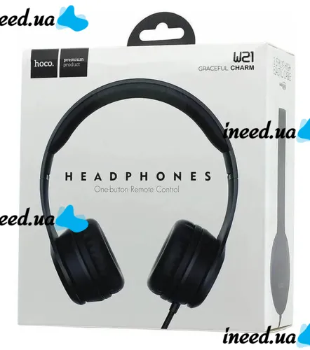 Overhead Wired Headphones with Microphone Hoco Graceful Charm W21, Full-size Gaming Headphones for Computer and Phone with Headset 96430
