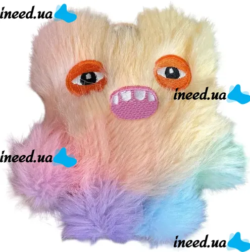 Детская плюшевая игрушка брелок Fuggler Wide Eyed Weirdo 13 см, Мягкая фигурка монстрик сюрприз Фуглер FuggGlow с брелком для сумки для детей