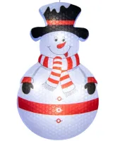 Внутренняя гирлянда штора Xmas 3D фигурки снеговика и снежинки Холодный белый 3x0.7м 95L W, Новогодняя 300x70 см на окно холодная белая от сети