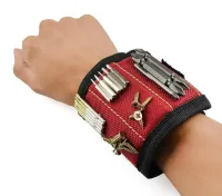 Будівельний універсальний магнітний браслет Magnetic Tool Wristband для утримання гвинтів цвяхів свердел з 3 магнітними пластинами для дрібних деталей