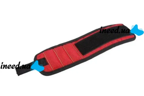 Будівельний універсальний магнітний браслет Magnetic Tool Wristband для утримання гвинтів цвяхів свердел з 3 магнітними пластинами для дрібних деталей