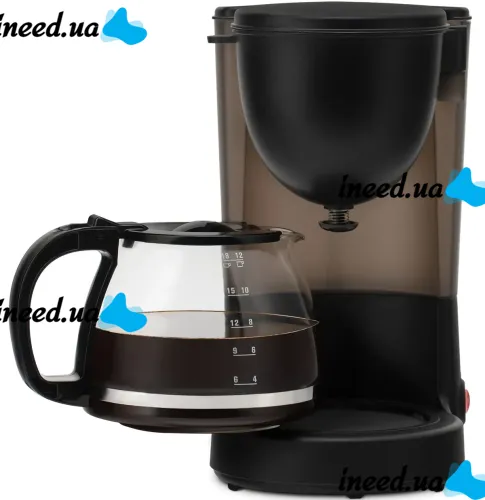 Drip coffee maker Bitek BT-100 2800W with glass coffee pot 1000ml coffee, Electric coffee machine Bitek with permanent filter from the network Black
