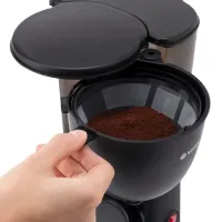 Drip coffee maker Bitek BT-100 2800W with glass coffee pot 1000ml coffee, Electric coffee machine Bitek with permanent filter from the network Black