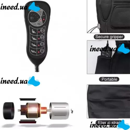Massage cape heated Massage Cushion JB-616C for sitting in a car, a case with a massager for the LY-55 armchair from the mains and a cigarette lighter 12/220V