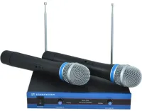 Бездротовий комплект з 2-х мікрофонів Sennheiser EW - 100 радіосистема два радіомікрофона і база