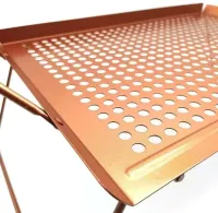 Складаний прямокутний мангал барбекю Rainberg BBQ 6103 40х28см для стейків м'яса та овочів, Переносна прямокутна сітка гриль барбекю Коричневий