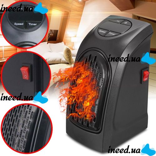 Термовентилятор Rovus Handy Heater 400W Черный, Электрический тепловентилятор, дуйка, обогреватель