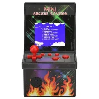 Retro Children's Game console Mini Arcade Station A2 Slot Machine with 200 built-in battery-powered games, 8bit console with 2.5 inch battery screen