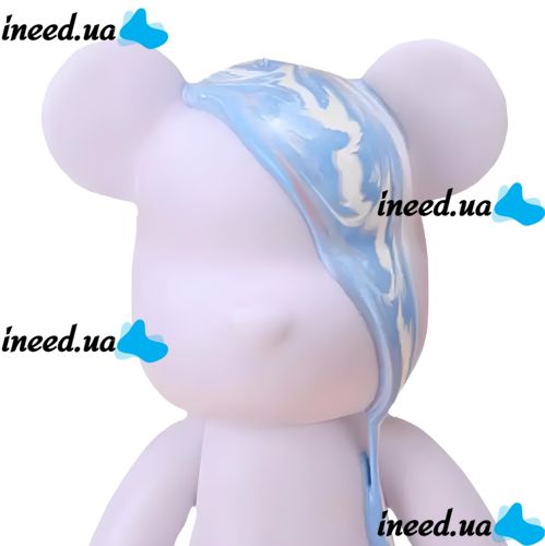 Флюїдний ведмедик Зроби сам DIY Creative Fluid Bear 23 см з фарбами 3 шт Набір розмальовка іграшка Ведмедик для творчості вініловий ведмідь флюїд-арт