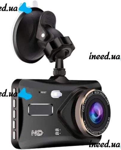 Автомобільний відеореєстратор 4 " Full HD сенсорний екран DVR BT - 100 на 2 Камери заднього виду Універсальний авторегістратор з двома камерами