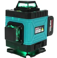 Лазерний 4D 16-лінійний зелений нівелір Makita SKR200Z 24V 5Ah, самовирівнюється рівень Макіта для вимірювання перетину 16 променів на 360 в кейсі
