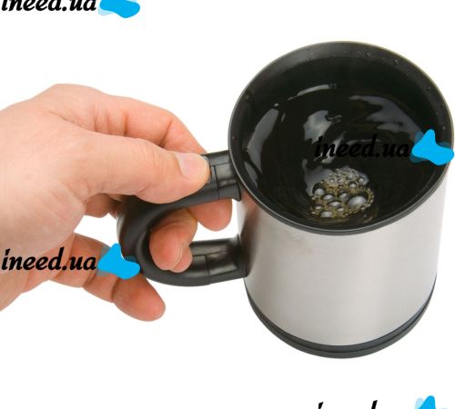 Автоматична кружка-мішалка Self Stirring Mug Black 350 мл термокружка з міксером для розмішування цукру кави, пластикова чашка мішалка з кришкою 