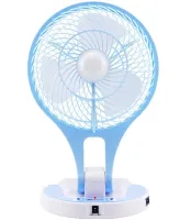 Desktop Folding Fan with Lamp Handy Mini Fan JR-5580 12V 220V with LED Backlight from 18650 Batteries Rechargeable Mini Fan