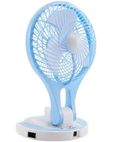 Desktop Folding Fan with Lamp Handy Mini Fan JR-5580 12V 220V with LED Backlight from 18650 Batteries Rechargeable Mini Fan