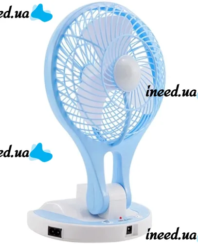Desktop Folding Fan with Lamp Handy Mini Fan JR-5580 12V 220V with LED Backlight from 18650 Batteries Rechargeable Mini Fan