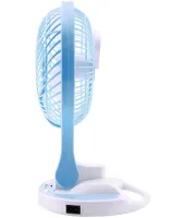 Desktop Folding Fan with Lamp Handy Mini Fan JR-5580 12V 220V with LED Backlight from 18650 Batteries Rechargeable Mini Fan