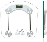 Domotec MS-2003B Electronic Floor Scales up to 180 kg Square Glass Scales with LED Display for Weighing Domotec MS2003B 0.1 kg Pitch Transparent