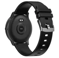 Wrist Smart Watch KW19 Black 44mm with Pressure Measurement and Fitness Tracker Smart Bluetooth Watch with Heart Rate Monitor IP67 Black