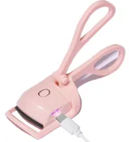 Акумуляторні щипці Затискач Eye Lashes machine MK018 для завивки вій, електричний підкручувач керлер від USB з підігрівом 2 режими Рожевий