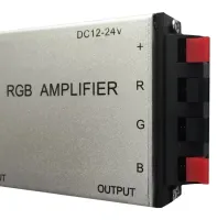 Universal Dual-board RGB Voltage Amplifier Amplifier XM-01 12V-24v 6A for LED Strip, 12V Controller for LED Strips Silver