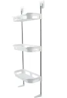 Wall shelf organizer Stenson R93341 for storing bathroom accessories 3 tiers above the toilet, Shelf rack 3 levels for toilet and bathroom