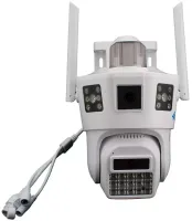 Outdoor Wi-Fi Surveillance Camera with 3 Lenses Smart Camera SD-39 with Motion Sensor, Rotatable Triple Wi-Fi Camera with Night Shooting