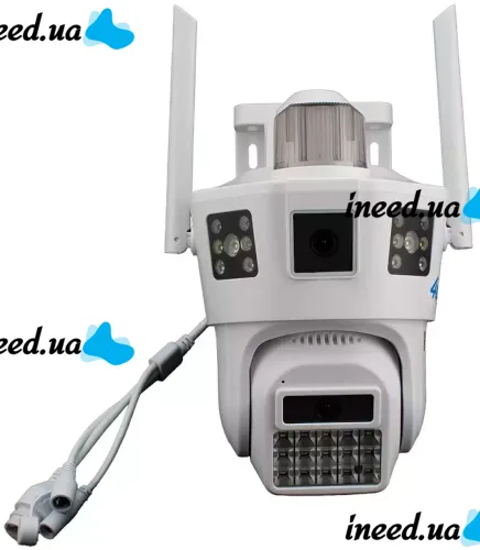 Outdoor Wi-Fi Surveillance Camera with 3 Lenses Smart Camera SD-39 with Motion Sensor, Rotatable Triple Wi-Fi Camera with Night Shooting