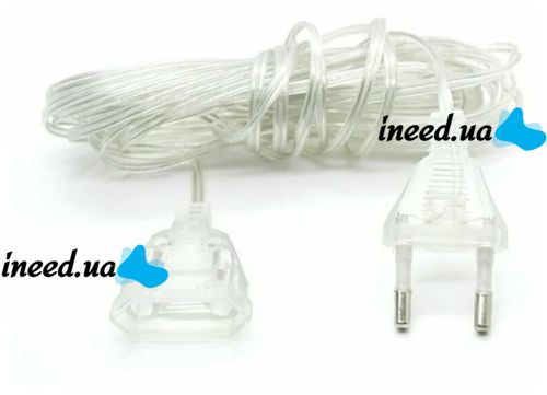 Удлинитель для гирлянды интерьерная Нить Hold Me, 3 м, питание От сети 220В Прозрачный провод 220v 3 метра уличный