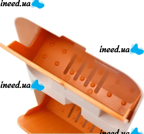 Wall-mounted Soap Organizer Flip Lid Drain Soap Box with 2 compartments with hinged lids, Double Hinged soap Dish with drain to the bathroom wall
