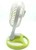 Desktop Folding Fan with Lamp Handy Mini Fan JR-5580 12V 220V with LED Backlight from 18650 Batteries Rechargeable Mini Fan