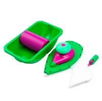 Малярська губка для нанесення фарби Point n Paint, Кисть-плашка Пойнт енд Пейнт Малярський набір для фарбування всіх площин + лоток для фарби