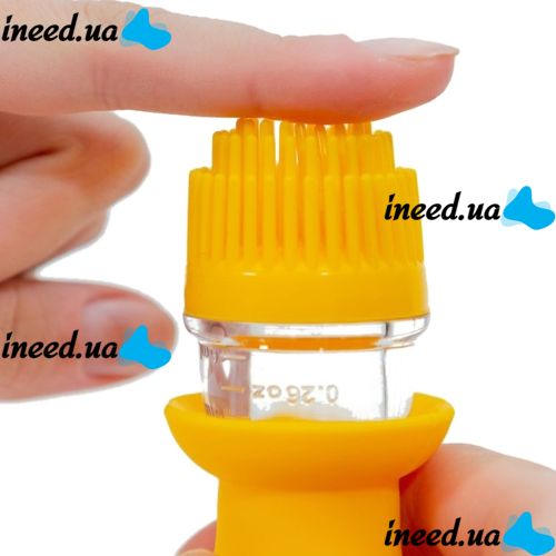 Кухонний дозатор для масла з пензликом Oil Dispenser 2 в 1 скляна пляшка для рідин багатофункціональний диспенсер для рідких продуктів 550 мл