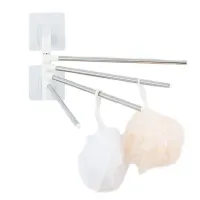 Universal Wall Mounted Bathroom Towel Rack 4-Bar Towel Rack for 4 towels, Rack Towel Organizer 4 Holders White