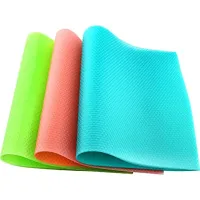 Antibacterial Silicone Mats 4 Pcs for Tescoma 4FOOD Refrigerator Shelves 45x30 cm, Set of universal mats napkins for shelves
