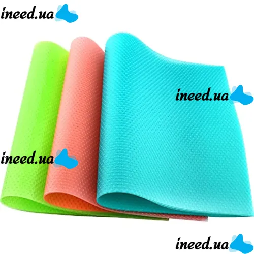 Antibacterial Silicone Mats 4 Pcs for Tescoma 4FOOD Refrigerator Shelves 45x30 cm, Set of universal mats napkins for shelves