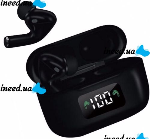 TWS AirPro i58 Bluetooth V5.0 Wireless Headphones in a Case, Vacuum USB Headphones-Headset with Noise Cancellation and Microphone Bluetooth with Case Black