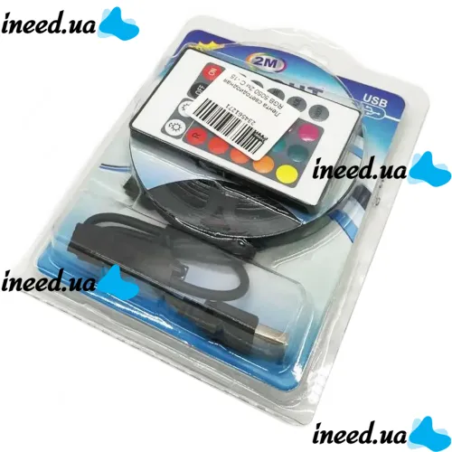 Universal SMD 5050-RGB LED Strip for 2m TV Backlight Multi-colored, Neon LED Backlight with USB Power Bank Remote Control