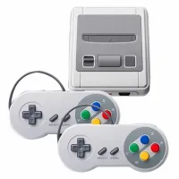 Portable retro gaming console Dendy 620 games Dendy 8 Bit Super Mini SFC, Children's 8 bit console with two joysticks and built-in games Grey