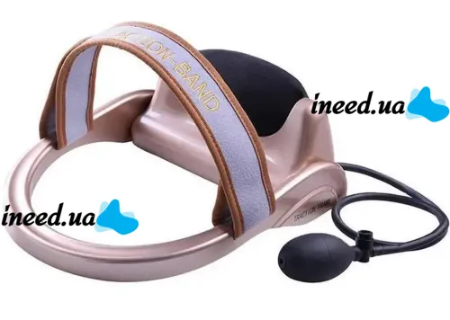 Надувний тренажер для корекції шийного відділу хребет Сervical vertebra traction G70, Масажер для розслаблення шиї та корекції постави Бежевий