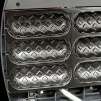Sausage maker Domotec KB-888 machine for cooking hot dogs and sausages on a stick with 6 cells 800W, Waffle maker for corn dogs 800W White