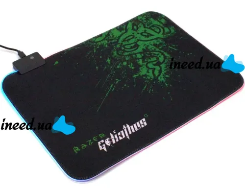 Gaming Computer Mouse pad Gaming pad Razer R-350 RS-02 25x35x0.3 cm with RGB backlight, Gaming surface for computer mouse 90546