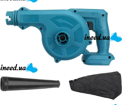 Аккумуляторная воздуходувка Makita DUB185Z 21V 2Ah для уборки листьев, Беспроводной садовый пылесос дуйка Blower Макита 600W с мешком для пыли