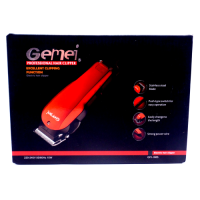 Профессиональная проводная машинка для стрижки волос Gemei GM-1005 4 насадки 15W, Триммер GM1005 с поворотным регулятором длины со съемными насадками