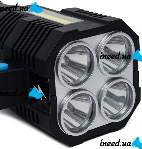 Портативный ручной фонарик X-Balog BL-X508 светодиодный аккумуляторный LED светильник, переносной фонарь прожектор для кемпинга 4 режима с USB