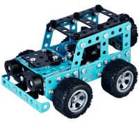 Дитячий розвиваючий конструктор позашляховик Jixin Xyzhi Off-Road Vehicle YK623 на 190 деталей, металевий набір джип для складання машинки для дітей