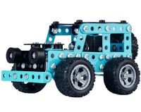 Дитячий розвиваючий конструктор позашляховик Jixin Xyzhi Off-Road Vehicle YK623 на 190 деталей, металевий набір джип для складання машинки для дітей